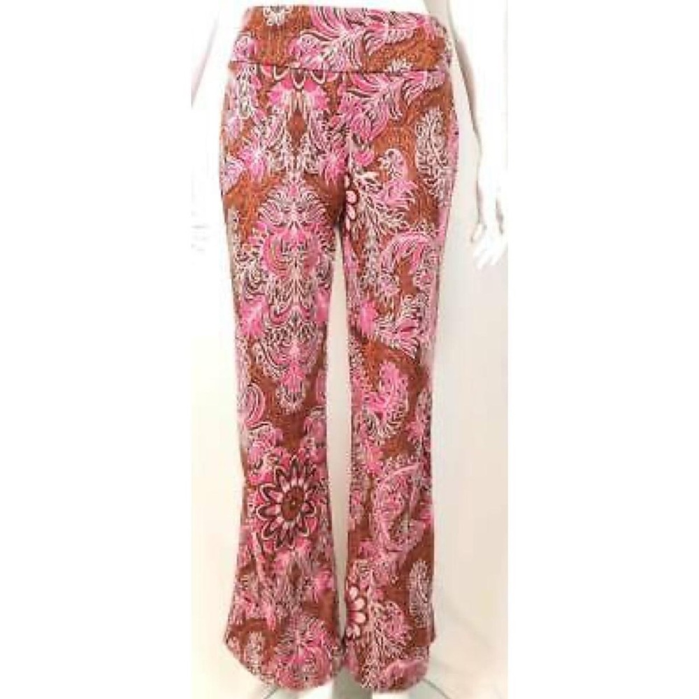 Maeve Anthropologie Pink Paisley Kick Flare Pants